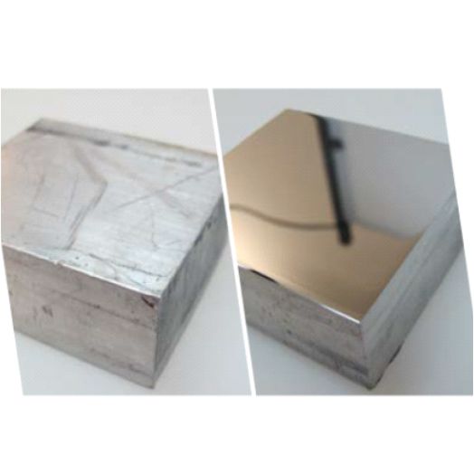 Placa metálica pulida